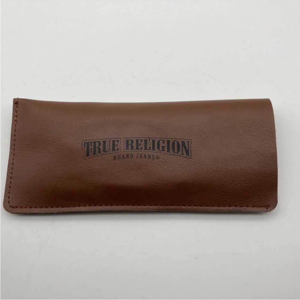 True Religion Brand Jeans Unisex Glasses Case Brown Color